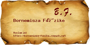 Bornemisza Füzike névjegykártya